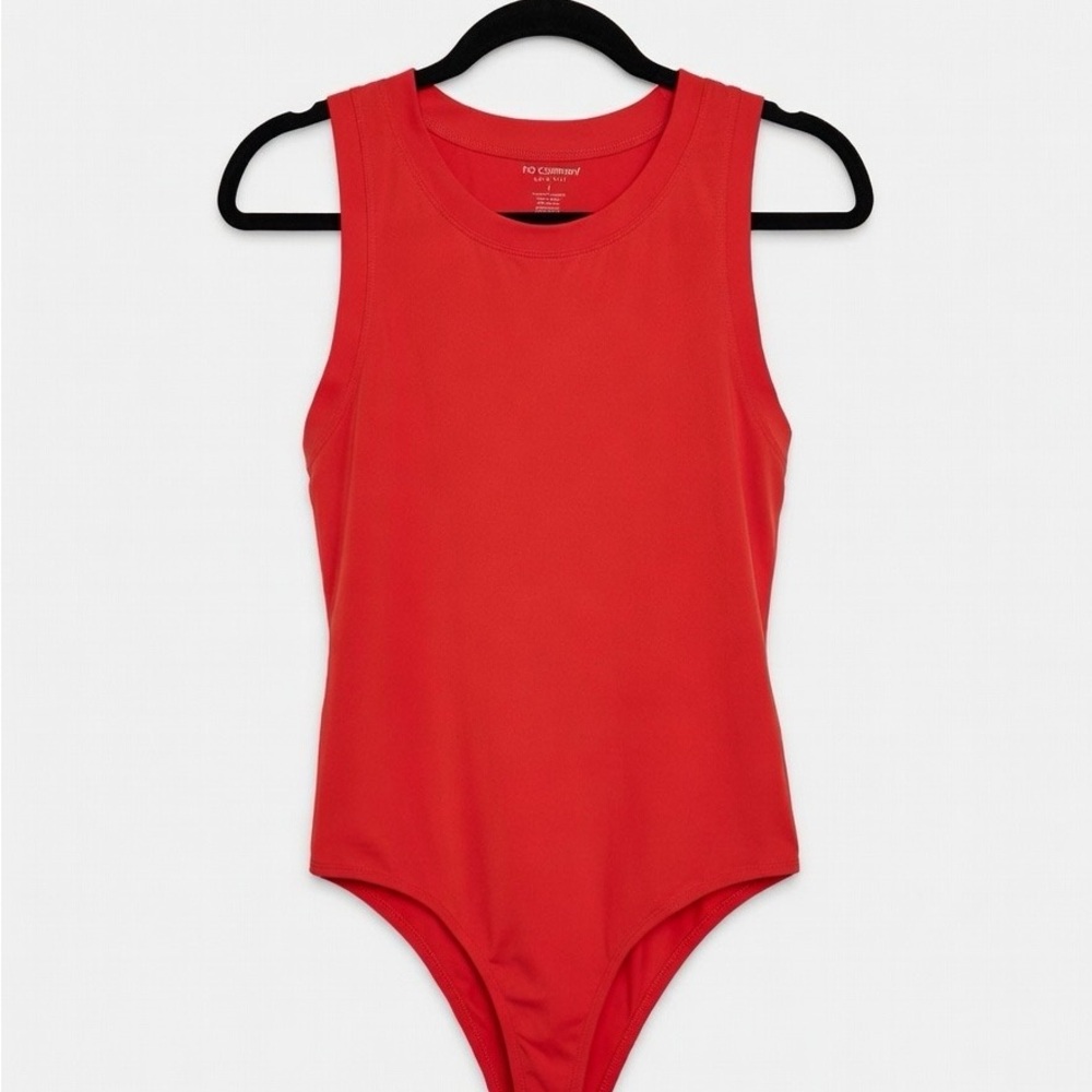 Red Sleeveless Bodysuit